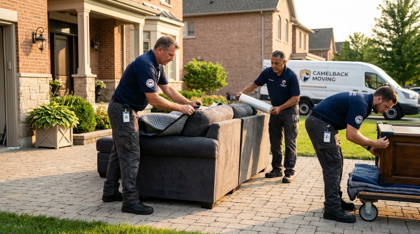 Large estate moving crew wrapping furniture in Kekaha, HI